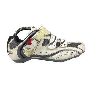 Specialized Women White Blue Leather Low Top Road Cycling Shoes Size US 7.5